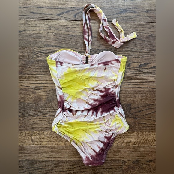 Zimmermann Shelly Yellow Tie-Dye One Piece Swimsuit size 0 - Picture 5 of 8